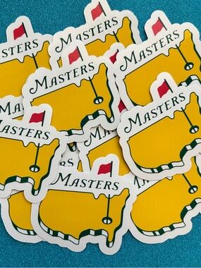 Masters Yellow & Green Logo Sticker 12pc